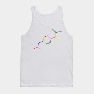 Ibuprofen Molecule Rainbow Chemistry Tank Top